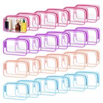 Bolsa de higiene TISRATOK, PVC transparente, 24 unidades, multicolorida, tamanho médio Bolsa de higiene TISRATOK, PVC transparente, 24 unidades, multicolorida, tamanho médio