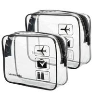 Bolsa de higiene transparente Lermende, bolsa de viagem aprovada pela TSA, pacote com 2 unidades Bolsa de higiene transparente Lermende, bolsa de viagem aprovada pela TSA, pacote com 2 unidades