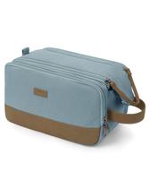 Bolsa de higiene WANDF Travel Organizer, couro de lona, azul pálido
