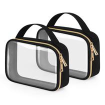 Bolsa de higiene Wedama Clear, pacote com 2 alças para viagem, preta Bolsa de higiene Wedama Clear, pacote com 2 alças para viagem, preta