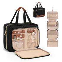 Bolsa de Higiene Wedama para Mulheres com Organizador de Joias - Preta Bolsa de Higiene Wedama para Mulheres com Organizador de Joias - Preta