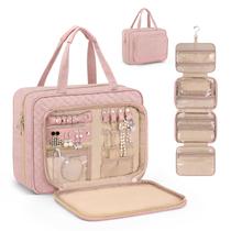 Bolsa de higiene Wedama para mulheres com organizador de joias rosa Bolsa de higiene Wedama para mulheres com organizador de joias rosa