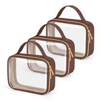 Bolsa de higiene Wedama TSA aprovada pela TSA, pacote com 3 unidades, transparente com alças Bolsa de higiene Wedama TSA aprovada pela TSA, pacote com 3 unidades, transparente com alças