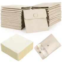 Bolsa de joias Cunno, pacote 120, microfibra com pano de limpeza