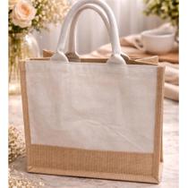 Bolsa de juta com alça de algodão Resistente