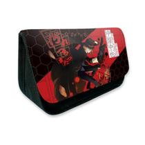 Bolsa de lápis Bungos Stray Dogs Cartoon Anime Poliéster 21x14x7,5cm