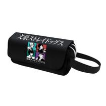 Bolsa de lápis Bungos Strays Dogs de nylon de grande capacidade 20x10x6cm