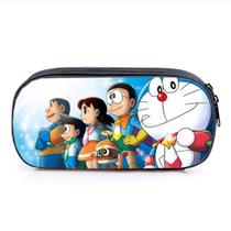Bolsa de lápis Cartoon Doraemons de dupla camada de poliéster