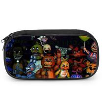 Bolsa de lápis Five Nights at Freddy's de poliéster de grande capacidade