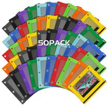 Bolsa de lápis IKAYAS, 50 unidades, 25 x 19 cm, zíper, encadernador de 3 anéis Bolsa de lápis IKAYAS, 50 unidades, 25 x 19 cm, zíper, encadernador de 3 anéis