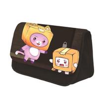 Bolsa de lápis Lankyboxs Anime Pencil Box de poliéster de grande capacidade Bolsa de lápis Lankyboxs Anime Pencil Box de poliéster de grande capacidade