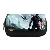 Bolsa de lápis Mass Effects de poliéster impermeável de grande Bolsa de lápis Mass Effects de poliéster impermeável de grande