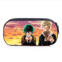 Bolsa de lápis My Heros Academias em tela de poliéster de camada dupla