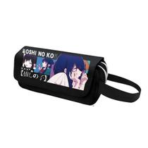 Bolsa de lápis Oshis No Ko Hoshinos Ai impermeável de nylon 20x10x6cm Bolsa de lápis Oshis No Ko Hoshinos Ai impermeável de nylon 20x10x6cm