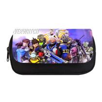 Bolsa de lápis Overwatch Pharah's de algodão e poliéster de grande capacidade