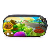 Bolsa de lápis Plants vs Zombies Anime de grande capacidade à prova d'água