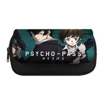 Bolsa de lápis Psychos Pass de poliéster impermeável de grande capacidade