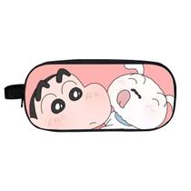 Bolsa de lápis Shins chans Anime Pencil Box Big Capacity Bolsa de lápis Shins chans Anime Pencil Box Big Capacity