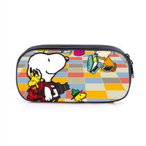 Bolsa de lápis Snoopys Anime Pencil Box de poliéster de grande capacidade