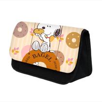 Bolsa de lápis Snoopys Anime Pencil Box poliéster impermeável