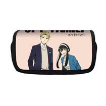 Bolsa de lápis Spys Familys Anime Big Capacity à prova d'água