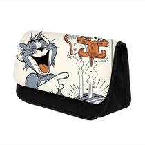 Bolsa de lápis Tom and Jerry Anime de poliéster de grande capacidade