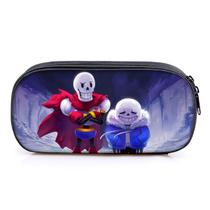 Bolsa de lápis Undertales Papyrus de algodão-poliéster de grande capacidade Bolsa de lápis Undertales Papyrus de algodão-poliéster de grande capacidade