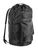 Bolsa de lavanderia Whitmor Drawstring Mochila preta grande