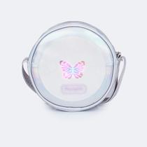 Bolsa de Led Infantil Feminina Borboleta Prata Pampili