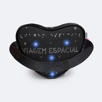 Bolsa de Led Pampili Viagem Espacial Preta Glitter 600.1263