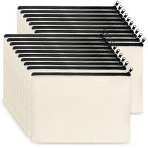 Bolsa de lona com zíper Koolmox, pacote com 20, 23,5 x 17,5 cm para mulheres