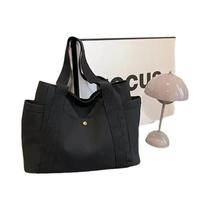 Bolsa De Lona De Grande Capacidade Com Bolsos Para Escola, Trabalho, Deslocamento, Viagem E Compras Bolsa De Lona De Grande Capacidade Com Bolsos Para Escola, Trabalho, Deslocamento, Viagem E Compras