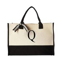 Bolsa De Lona De Grande Capacidade Com Design De Letras E Flores, Bolsa De Ombro Portátil Para Praia