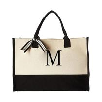 Bolsa De Lona De Grande Capacidade Com Design De Letras E Flores, Bolsa De Ombro Portátil Para Praia