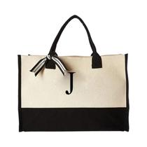 Bolsa De Lona De Grande Capacidade Com Design De Letras E Flores, Bolsa De Ombro Portátil Para Praia