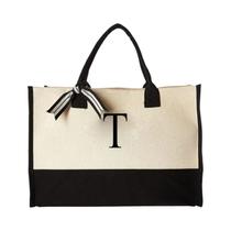 Bolsa De Lona De Grande Capacidade Com Design De Letras E Flores, Bolsa De Ombro Portátil Para Praia
