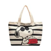 Bolsa De Lona Grande Com Estampa Do Snoopy Para Estudantes E Mães, Bolsa De Compras De Ombro