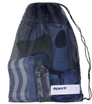Bolsa de malha de natação Sporti 46x75cm respirável Quick-Dry Navy Bolsa de malha de natação Sporti 46x75cm respirável Quick-Dry Navy