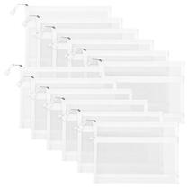 Bolsa de malha de nylon com zíper Sinzip 12 peças A5 (25x18cm) branca