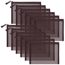 Bolsa de malha de nylon com zíper Sinzip A5 Coffee (12 peças)