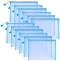 Bolsa de malha de nylon com zíper Sinzip A5 Sky Blue (12 unidades)