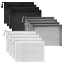 Bolsa de malha de nylon com zíper Sinzip para escritório escolar de cosméticos Bolsa de malha de nylon com zíper Sinzip para escritório escolar de cosméticos