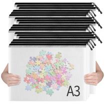 Bolsa de malha de plástico com zíper SUNEE A3 extra grande, 40x28 cm, pacote com 18