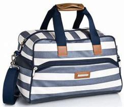 Bolsa de mão, azul, branco e marrom Bolsa de mão, azul, branco e marrom