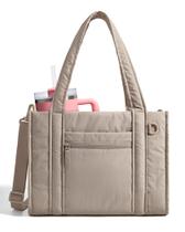 Bolsa de mão BAGSMART Small Tote leve com zíper Camel Bolsa de mão BAGSMART Small Tote leve com zíper Camel