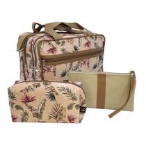 Bolsa de Mão Casual c/ 3 Repartições + Necessaire Big e Slim com Puxador Bolsa de Mão Casual c/ 3 Repartições + Necessaire Big e Slim com Puxador