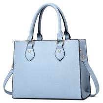 Bolsa de mão CHICAROUSAL Bolsas tiracolo em couro PU Liz Light Blue
