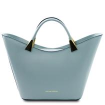 Bolsa de Mão Couro Azul Claro Tuscany Leather TL142287