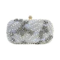 Bolsa De Mão De Luxo Feminina Com Cristais E Pérolas Bordadas, Bolsa De Noite, Bolsa De Ombro Para