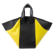 Bolsa de mão em Couro amarelo e preto Maria Adna Bolsa de mão em Couro amarelo e preto Maria Adna